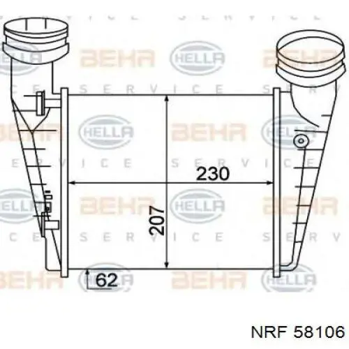 Радіатор основний NRF 58106 ціна, від 59.18 USD