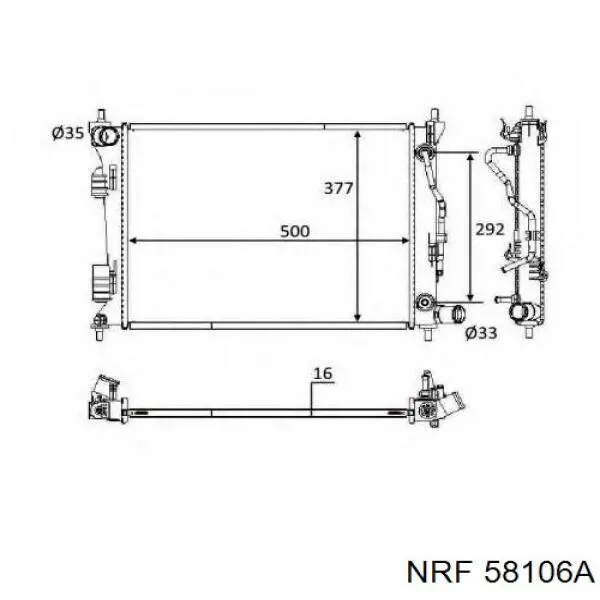 Радіатор 58106A NRF