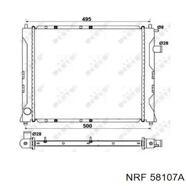 Купити 58107A NRF Радіатор двигуна