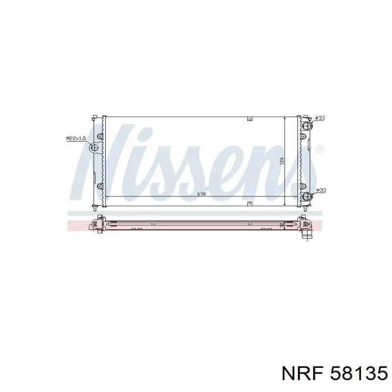 Радіатор основний NRF 58135 ціна, від 47.05 USD