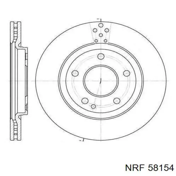 58154 NRF Радіатор охолодження двигуна