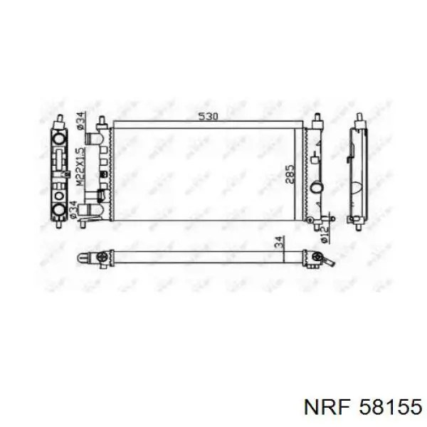 Радіатор охолодження NRF 58155