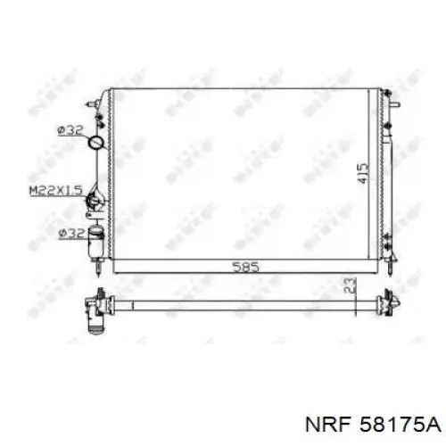 Купити 58175A NRF Радіатор двигуна