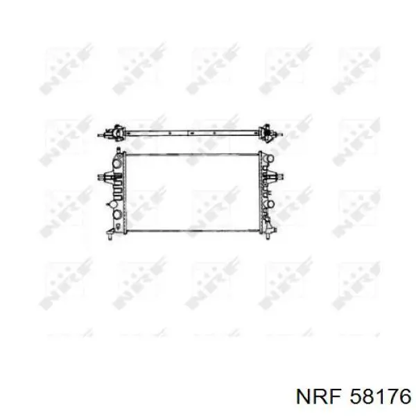 58176 NRF радіатор охолодження двигуна