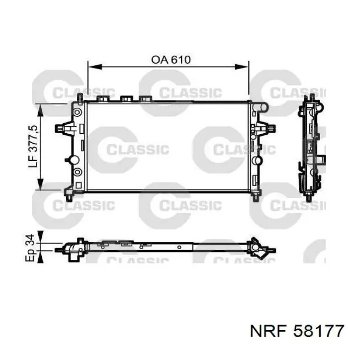 Купити 58177 NRF Радіатор двигуна