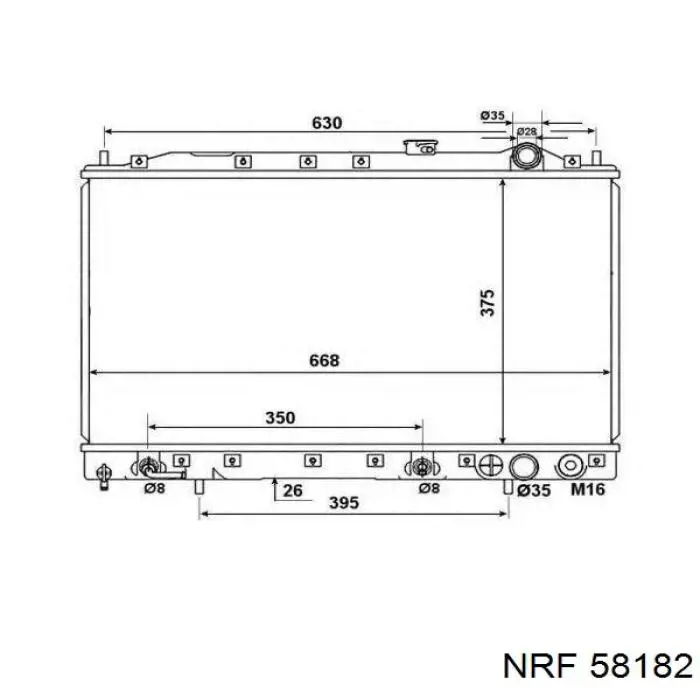 Радіатор 58182 NRF