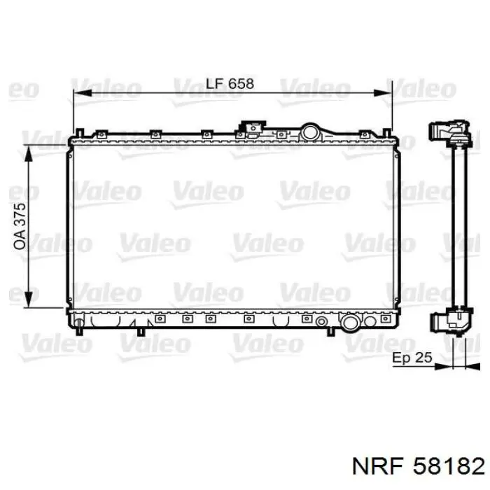 Купити 58182 NRF Радіатор двигуна