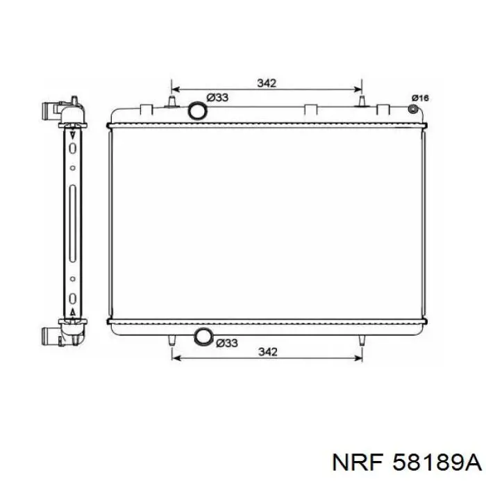 Купити 58189A NRF Радіатор двигуна
