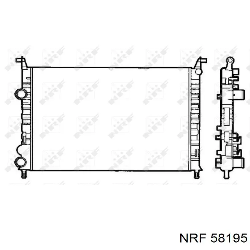 Купити 58195 NRF Радіатор двигуна