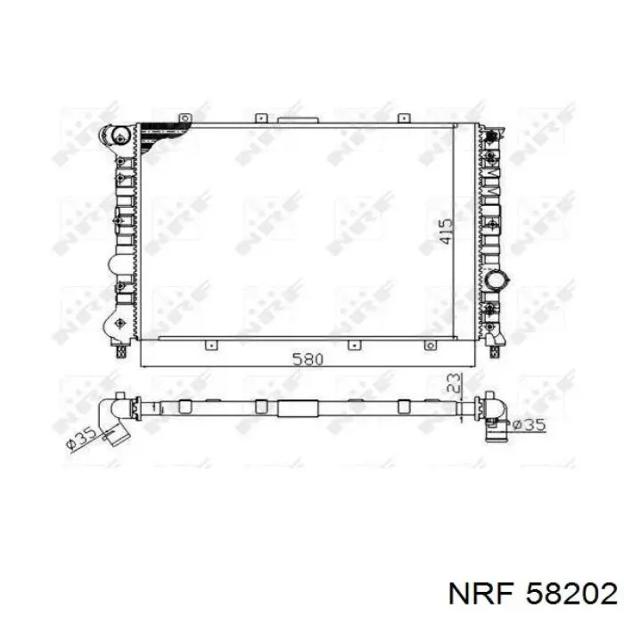 58202 NRF Радіатор охолодження двигуна
