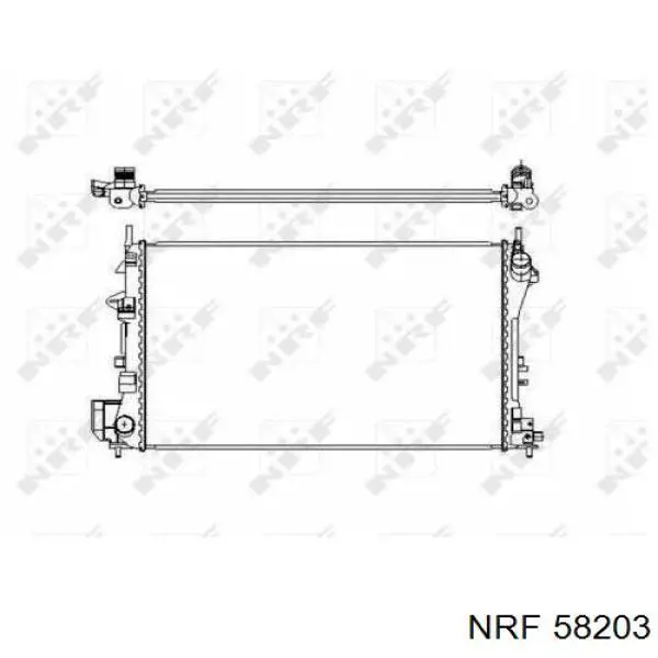 58203 NRF радіатор охолодження двигуна