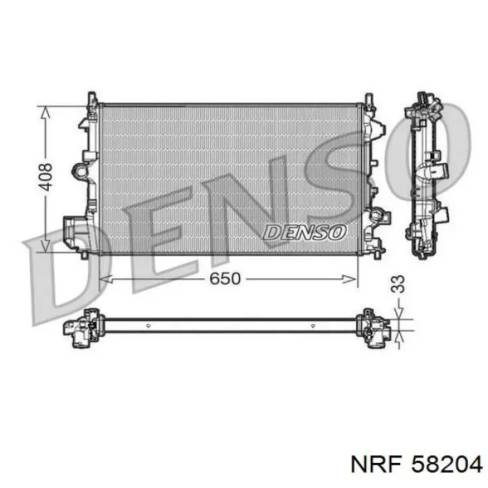 Радіатор основний NRF 58204 ціна, від 92.28 USD