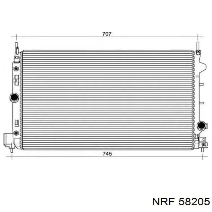 Радіатор основний NRF 58205 ціна, від 159.34 USD