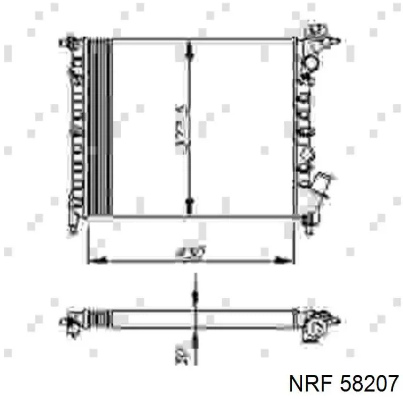 58207 NRF радіатор охолодження двигуна