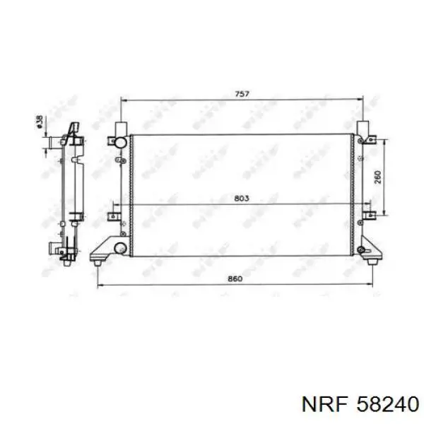 Купити 58240 NRF Радіатор двигуна