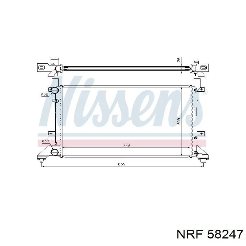 Радіатор основний NRF 58247 ціна, від 105.42 USD