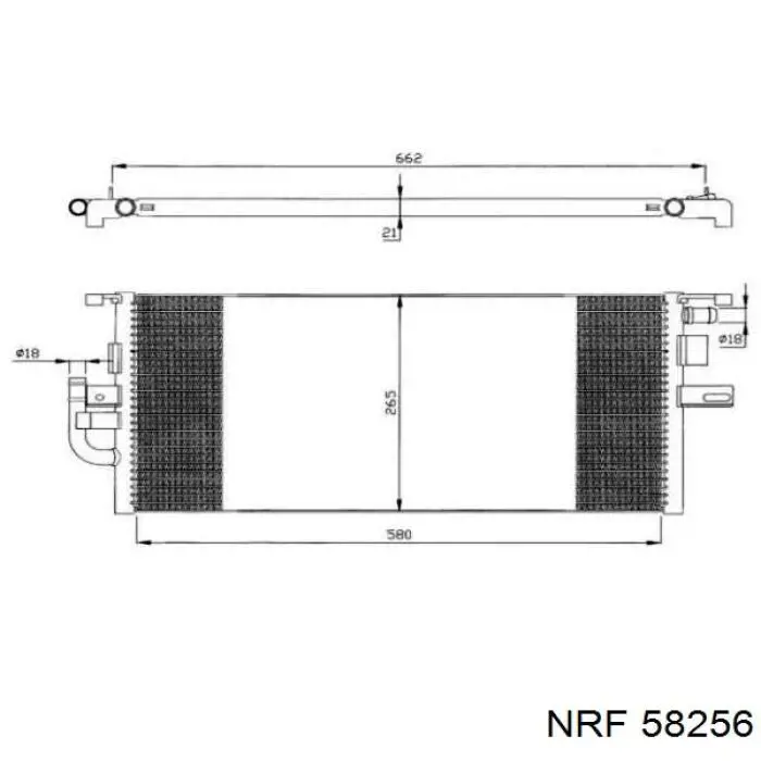 58256 NRF радіатор охолодження, додатковий