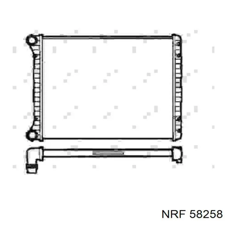 58258 NRF Радіатор охолодження двигуна