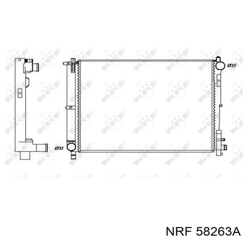 58263A NRF Радіатор охолодження двигуна