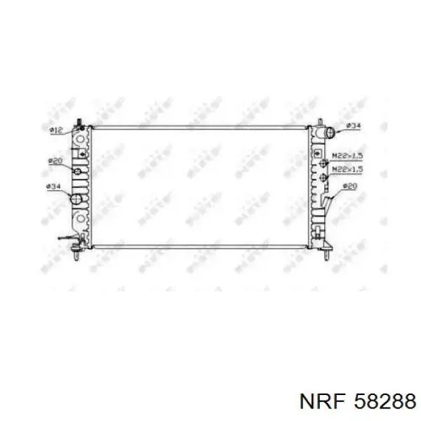 Радіатор основний NRF 58288 ціна, від 76.99 USD