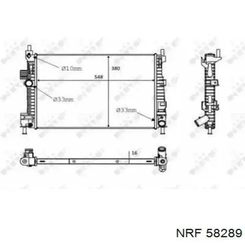 Радіатор основний NRF 58289 ціна, від 161.67 USD