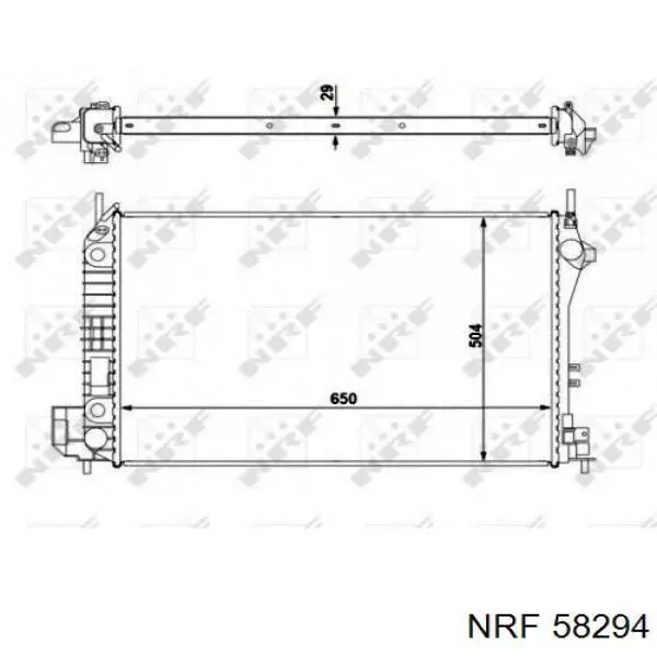 Радіатор охолодження двигуна 58294 NRF