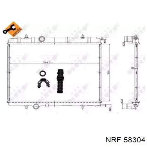 Радіатор 58304 NRF