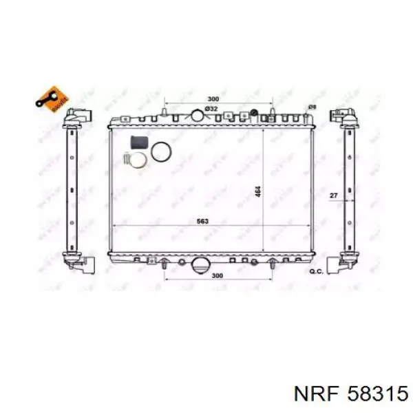 Купити 58315 NRF Радіатор двигуна
