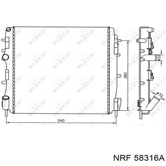 Радіатор охолодження NRF 58316A