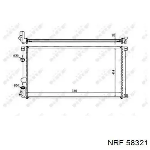 Радіатор 58321 NRF