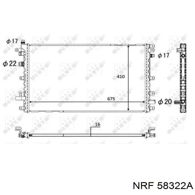 Радіатор 58322A NRF
