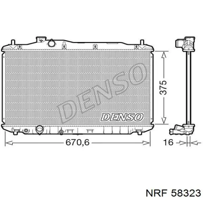 Радіатор основний NRF 58323 ціна, від 81.35 USD