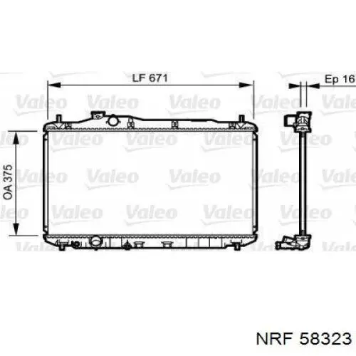 Радіатор 58323 NRF