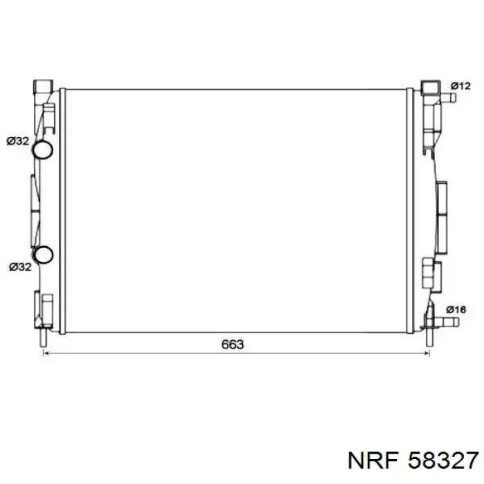 Радіатор охолодження двигуна 58327 NRF