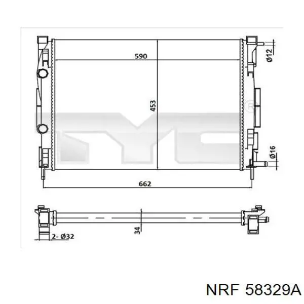 Радіатор 58329A NRF