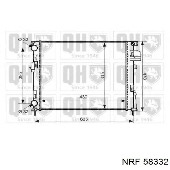 Радіатор охолодження NRF 58332