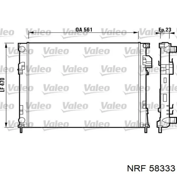 Радіатор 58333 NRF