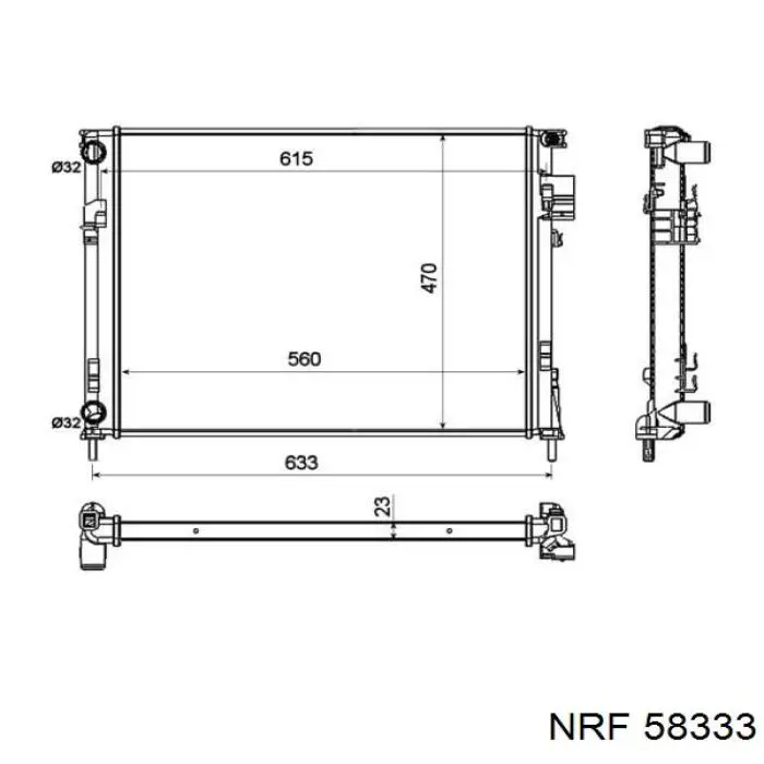Купити 58333 NRF Радіатор двигуна