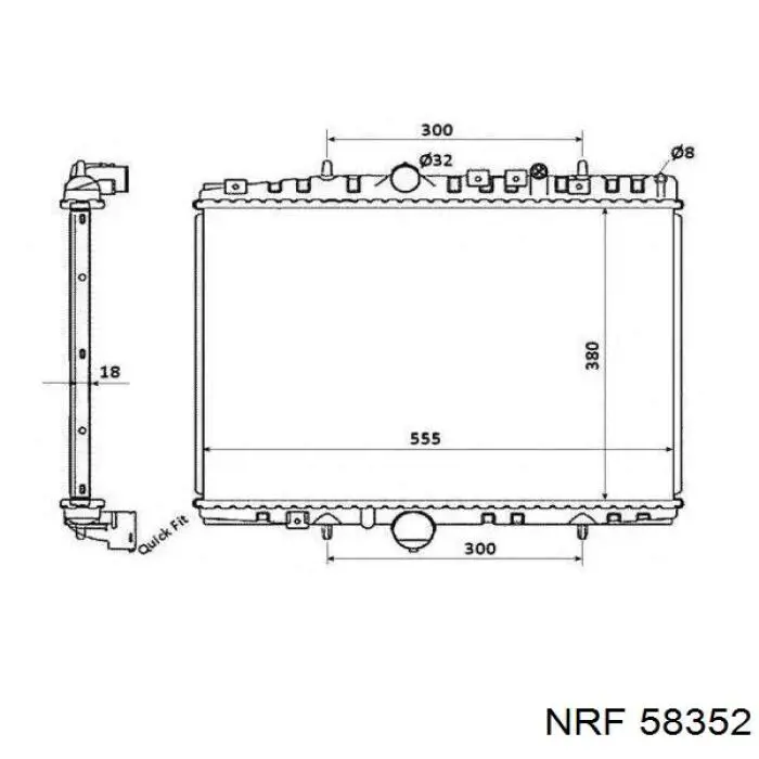 Радіатор основний NRF 58352 ціна, від 79.97 USD