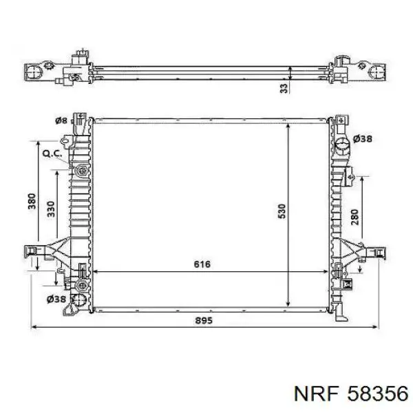 Купити 58356 NRF Радіатор двигуна