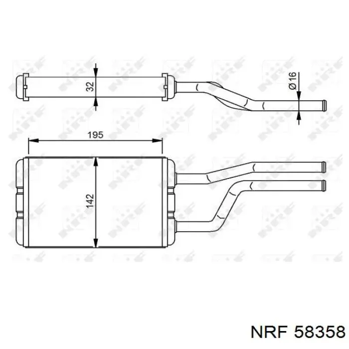 58358 NRF радіатор пічки (обігрівача)