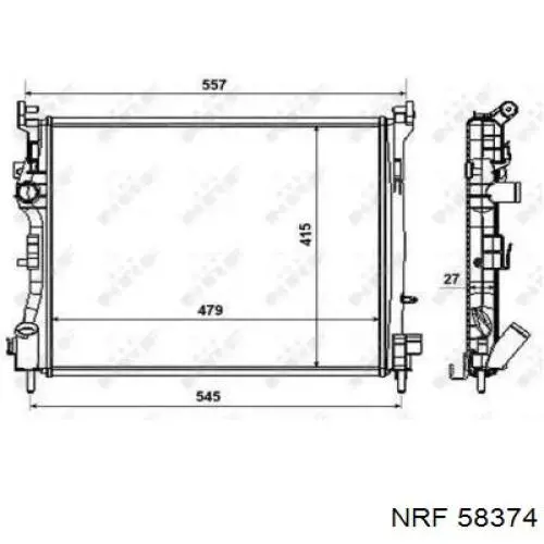Радіатор охолодження Renault (RVI) 8200245596