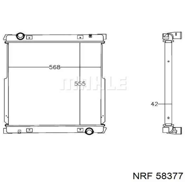 Купити 58377 NRF Радіатор двигуна