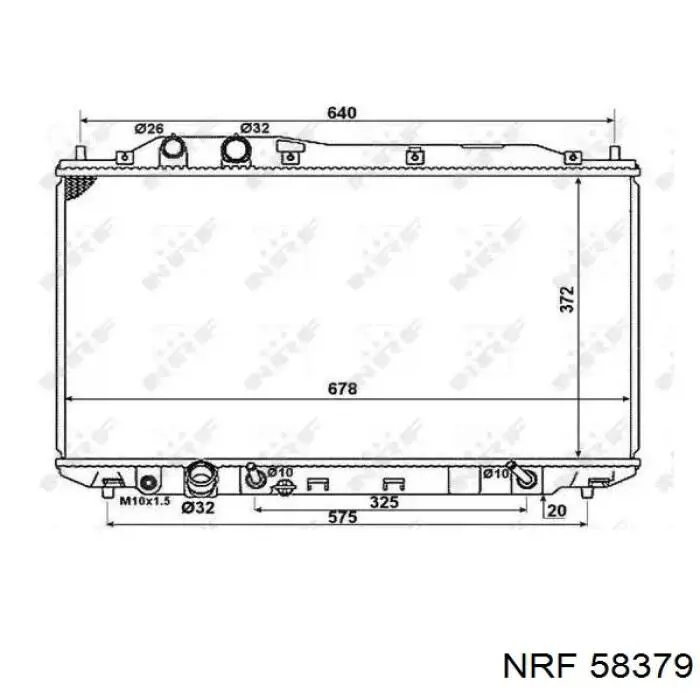 Купити 58379 NRF Радіатор двигуна