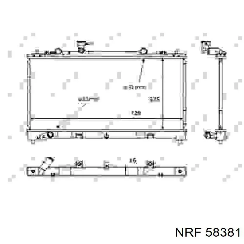 Радіатор основний NRF 58381 ціна, від 145.47 USD
