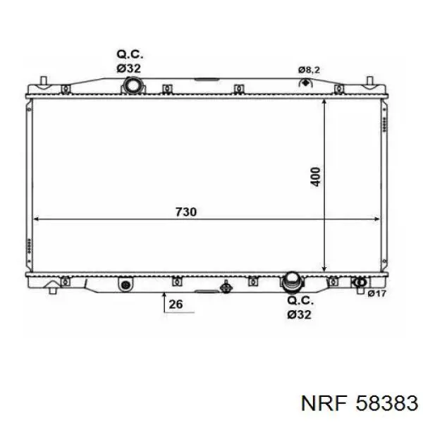 Радіатор 58383 NRF