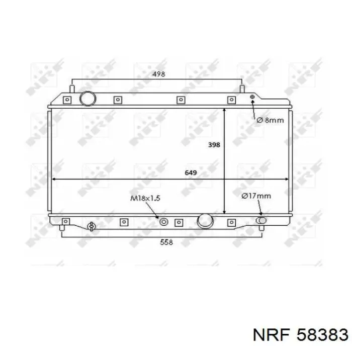 Радіатор основний NRF 58383 ціна, від 157.34 USD