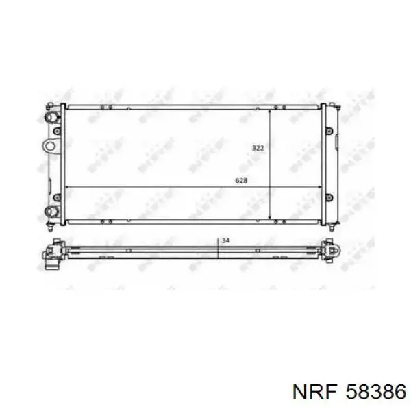 Купити 58386 NRF Радіатор двигуна