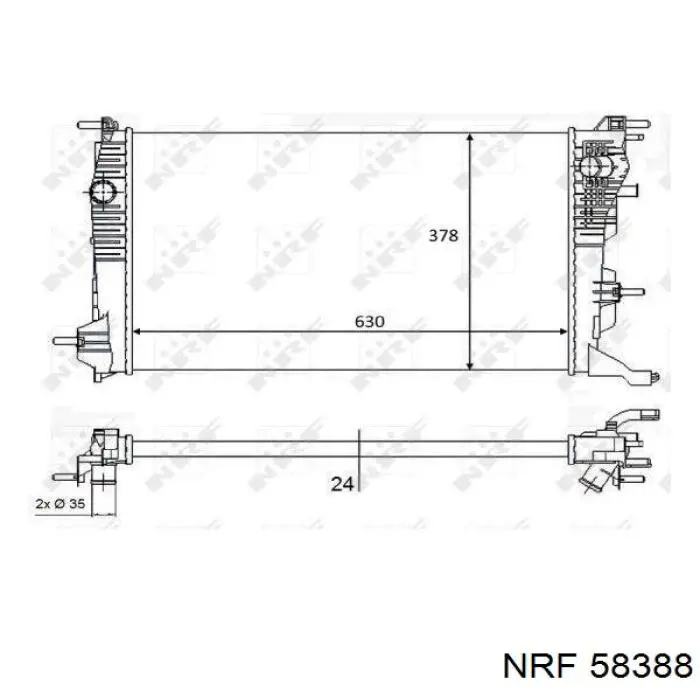 Радіатор основний NRF 58388 ціна, від 50.62 USD