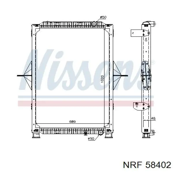 Купити 58402 NRF Радіатор двигуна